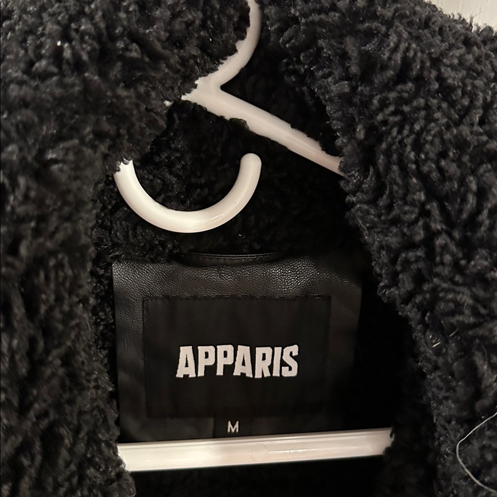 Apparis Jay faux fur and leather coat - Picture 4 of 8